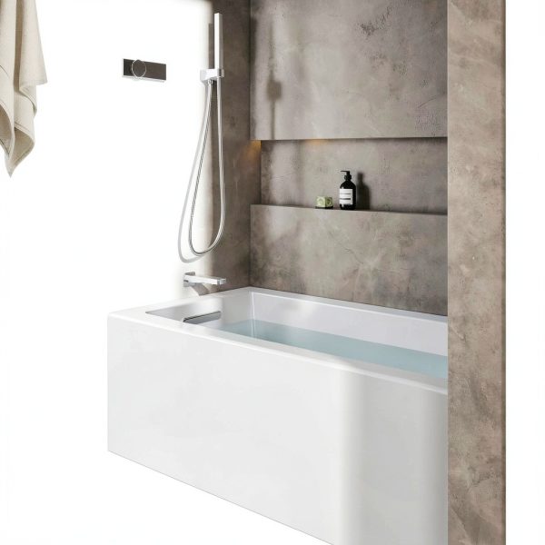 Kohler White Acrylic Contemporary Bathtub-1