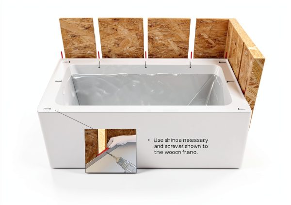 Fine Fixtures White Fiberglass Bathtub 70 Gallon-5