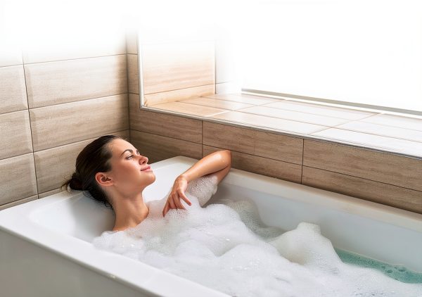 Acrylic Bathtub Fine Fixtures Modern White Alcove-6
