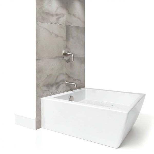 Kohler Alcove Bathtub White Plastic Left Drain-1