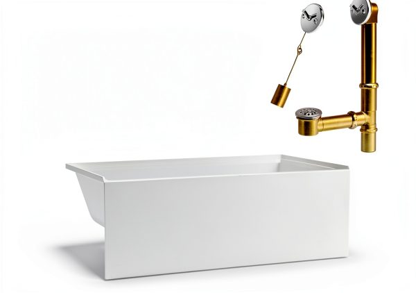 Acrylic Bathtub Fine Fixtures Modern White Alcove-1