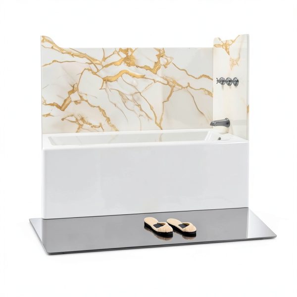 Acrylic Bathtub Fine Fixtures Modern White Alcove-0