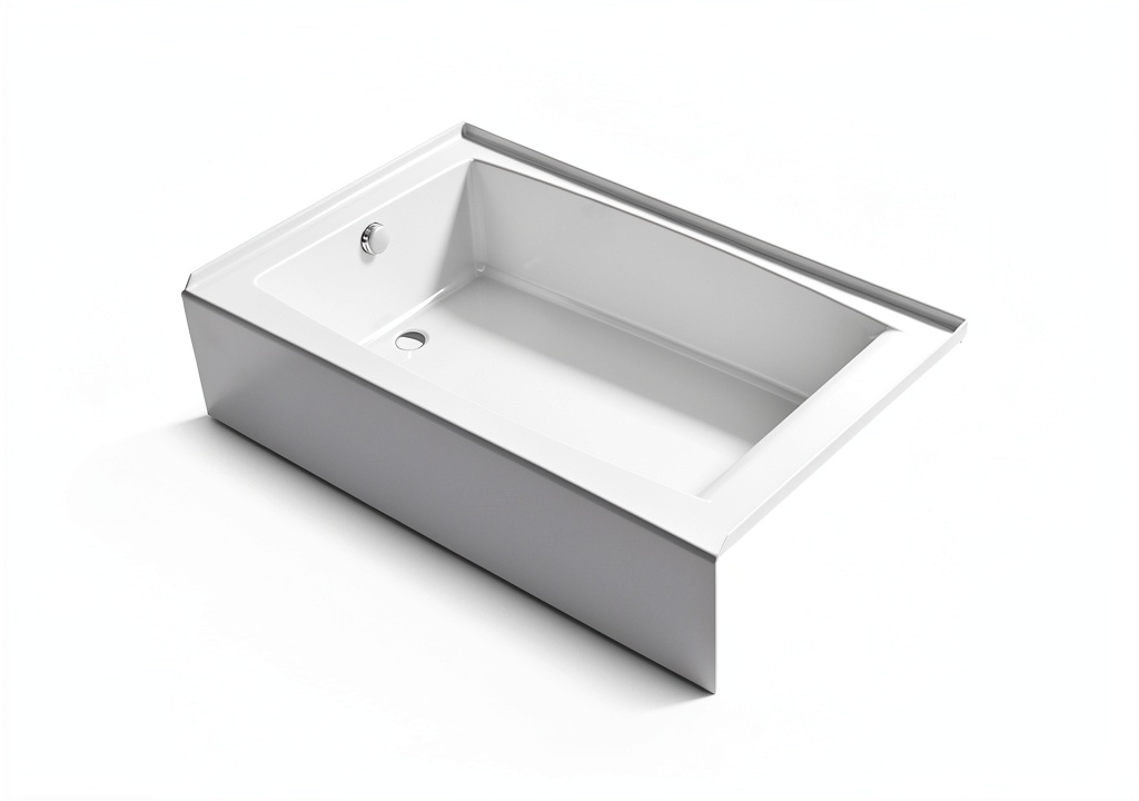Kohler alcove bathtub installed in a modern bathroom